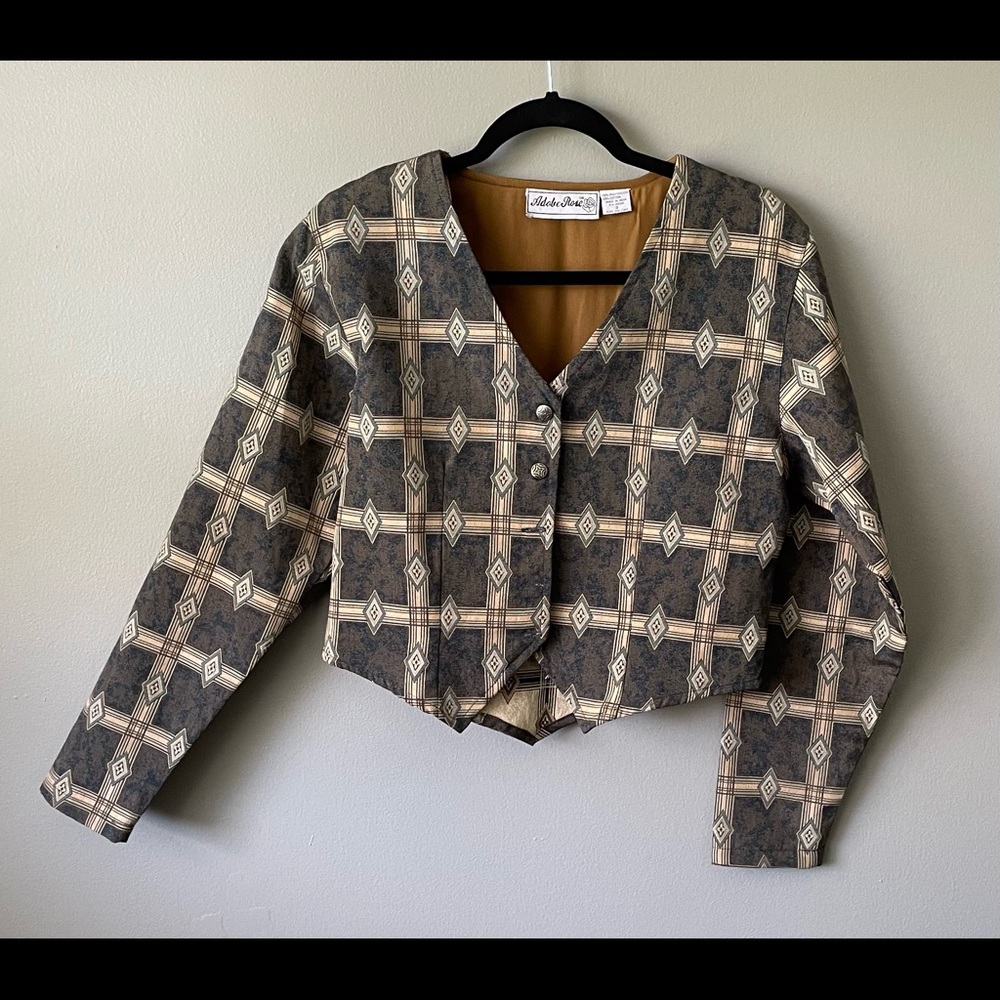 Vintage printed Adobe Rose Blazer